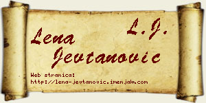 Lena Jevtanović vizit kartica